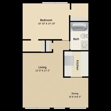 1 Bedroom 1 Bathroom 162 floor plan